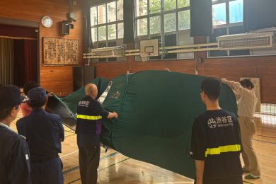 笹塚小学校で避難所運営訓練が実施されました！